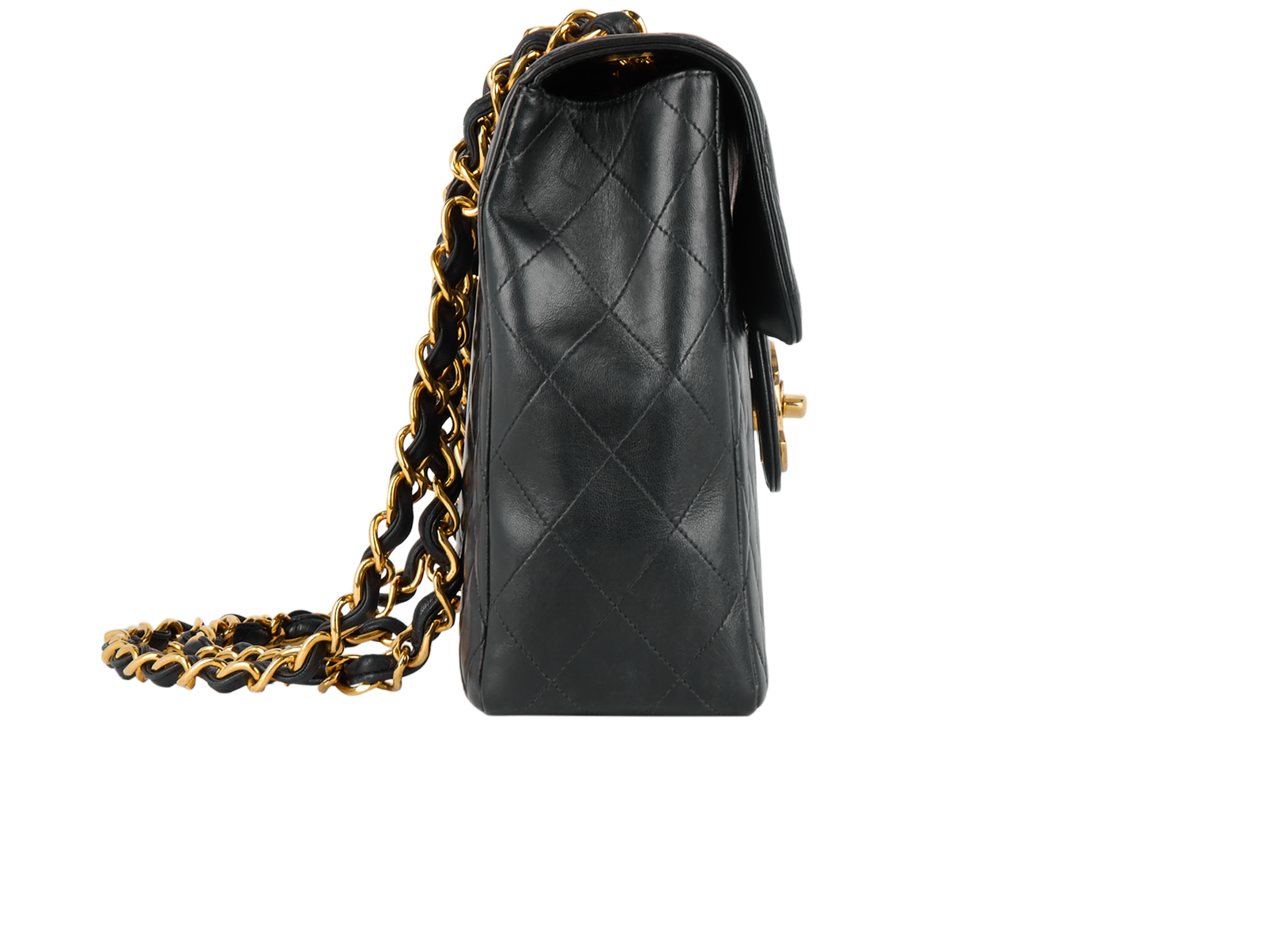 Maxi Jumbo 30, &pound;3,800, Handbags, Black, Lambskin Leather, Side view